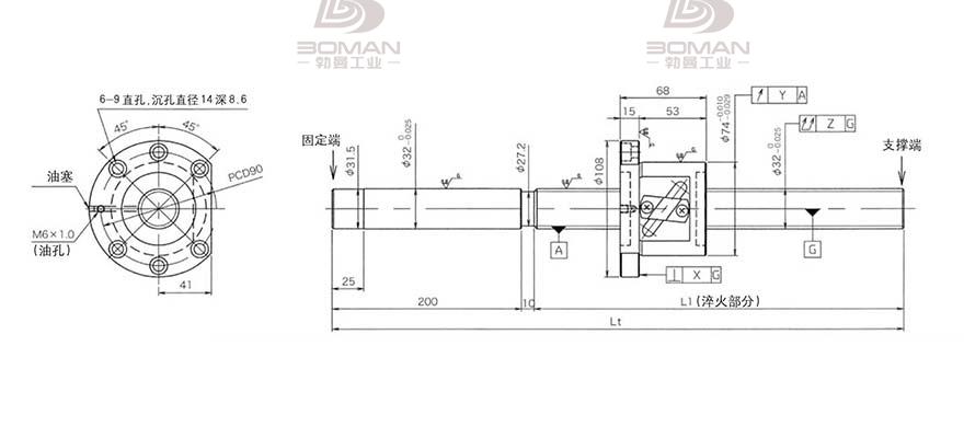 KURODA GG3210DS-DALR-1000A 日本黑田精工丝杠钢珠安装方法