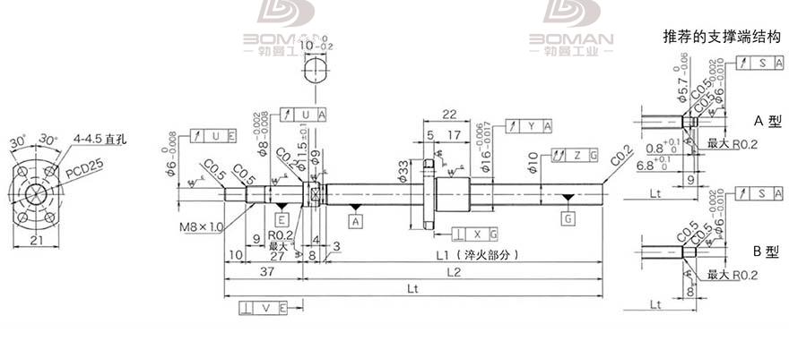 KURODA DP1002JS-HDNR-0220B-C3F 日本黑田丝杠和thk丝杠哪个贵